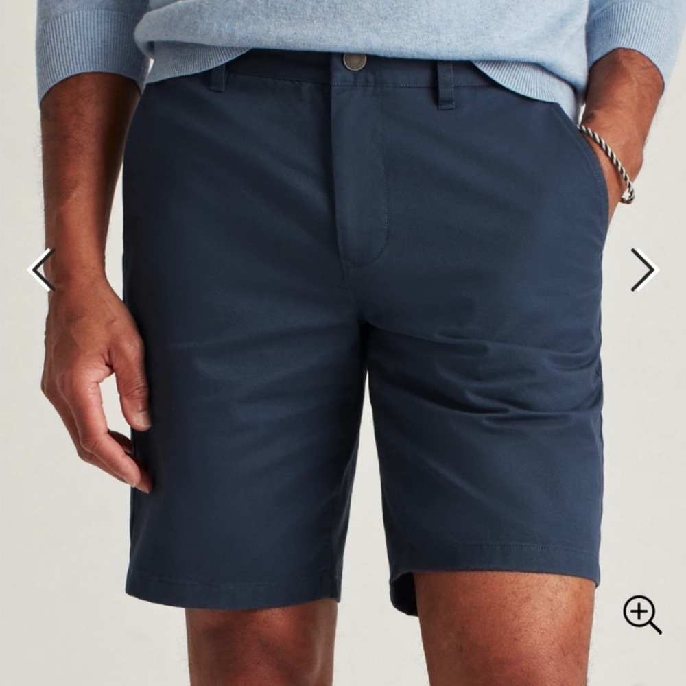 Bonobos Navy Blue 9-inch Slim Fit Stretch Washed Chino Shorts Size 29 - Picture 2 of 8